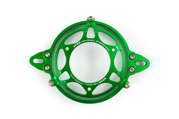 Защита вентилятора радиатора OTOM алюминиевая зеленая pitbikemarket.ru