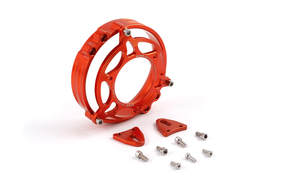 Защита вентилятора радиатора OTOM алюминиевая оранжевая pitbikemarket.ru