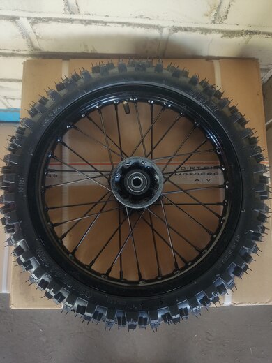 Колесо в сборе переднее 14 (алюминиевое) ось 15мм (без тормозного диска) pitbikemarket.ru